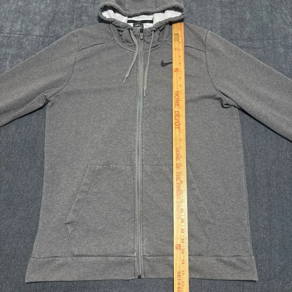 Nike Dri-FIT Full Zip Hoodie Gray Men’s Size Large Tall Athletic Sweatshirt